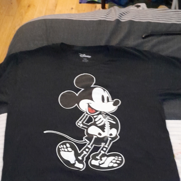 Disney Other - Disney Black and White Skeleton Mickey Tee